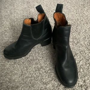 Beautiful black leather ankle boots and it’s the the Frye brand. Used like new.